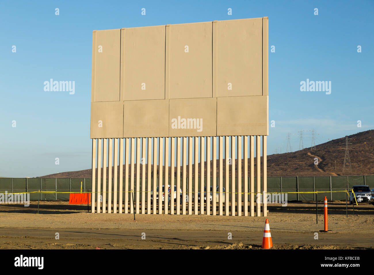 Border Wall Prototypes Stock Photo Alamy