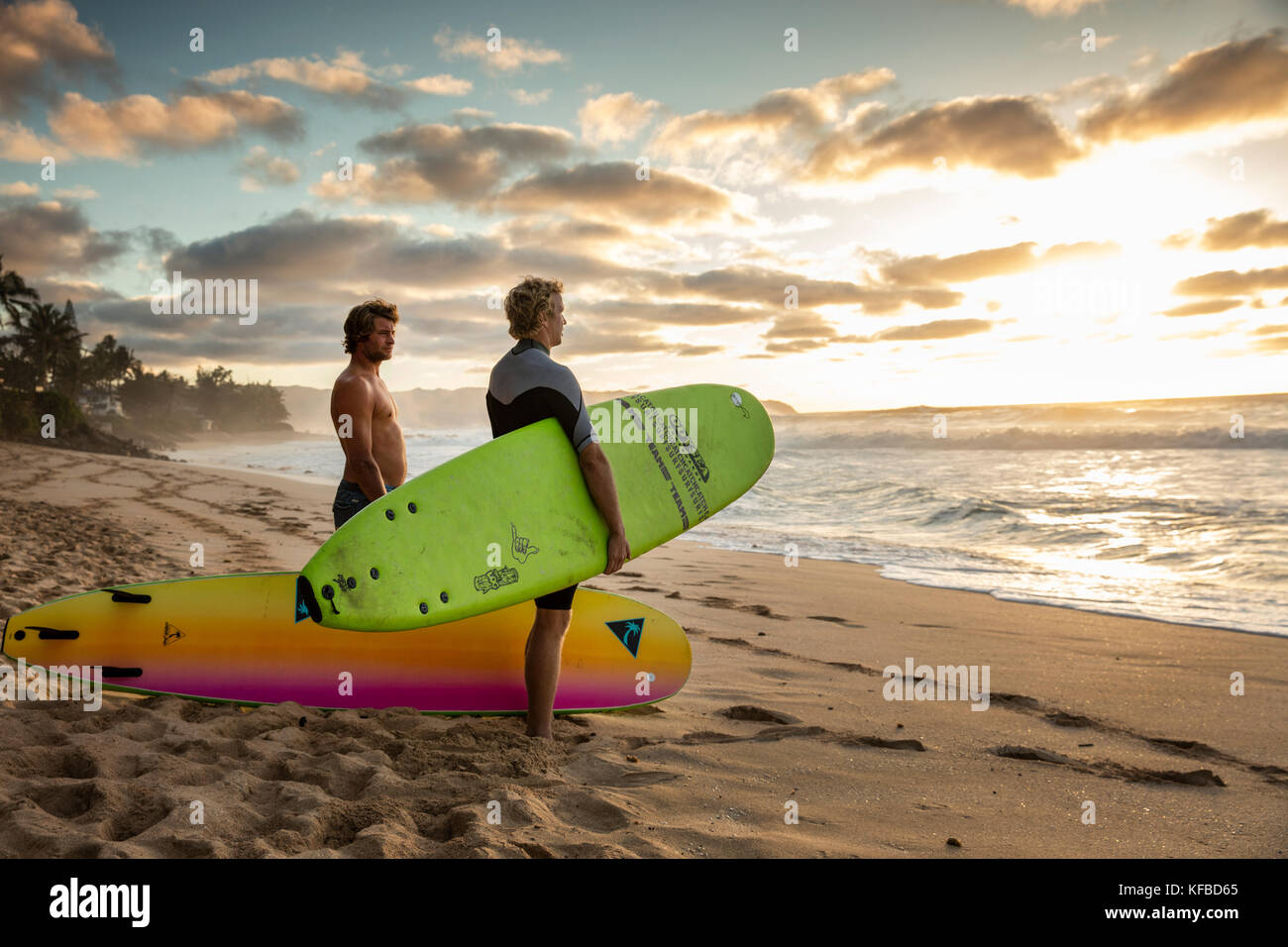 HAWAII, Oahu, North Shore, Big Wave surfer Jamie O'Brien surfing at