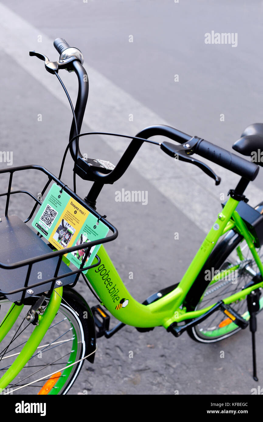 Gobee bike renting, Paris - France Stock Photo - Alamy