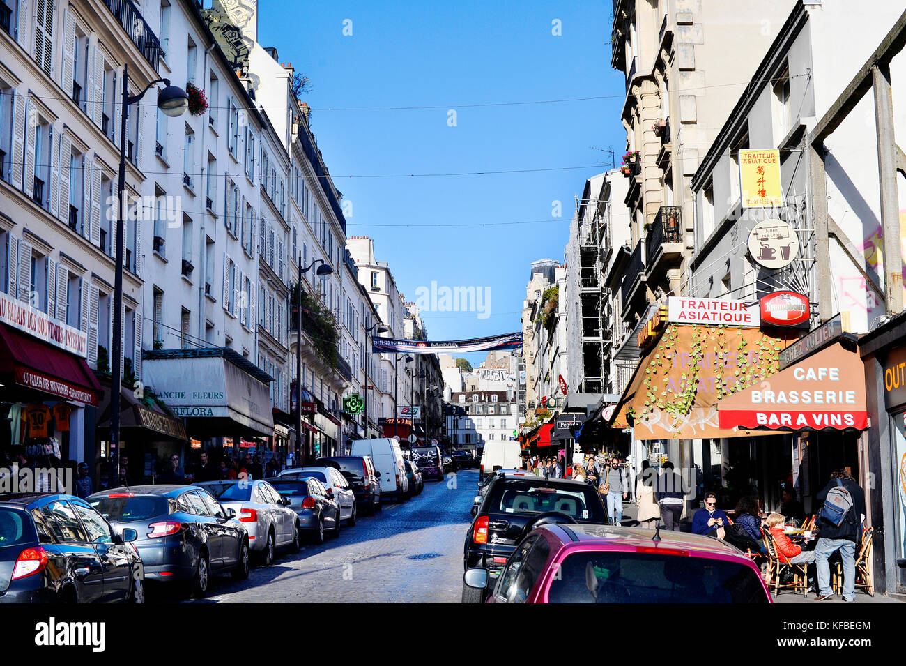 Rue Lepic, Paris 18th - France Stock Photo