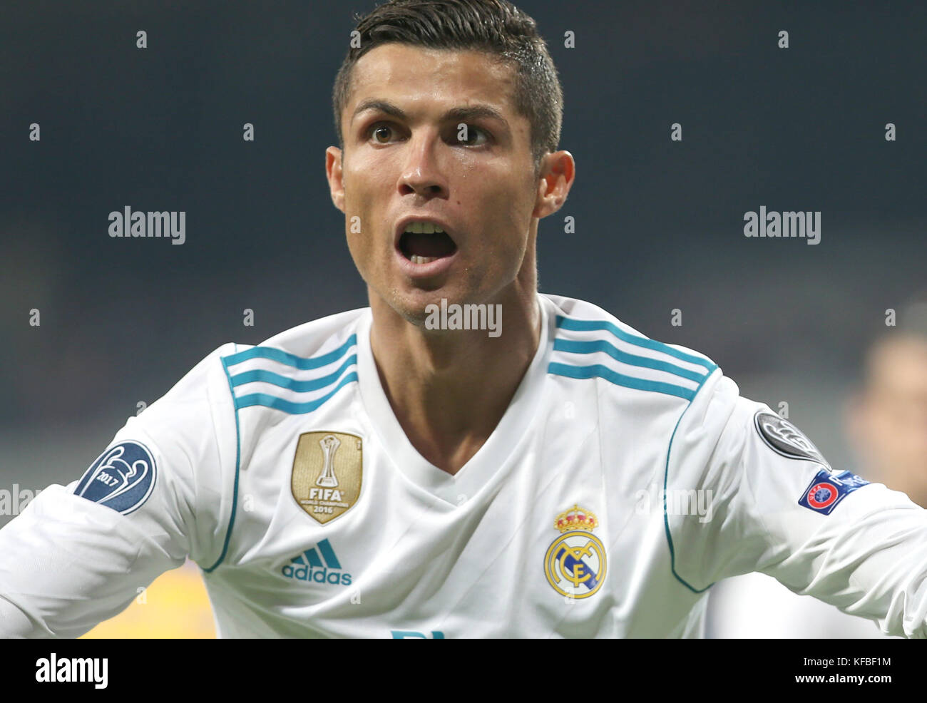 Hængsel Ulempe konkurs MADRID, SPAIN - Cristiano Ronaldo reacts after a not conceded goal. Defending  champion Real Madrid made its UEFA Champions League season debut defeati  Stock Photo - Alamy