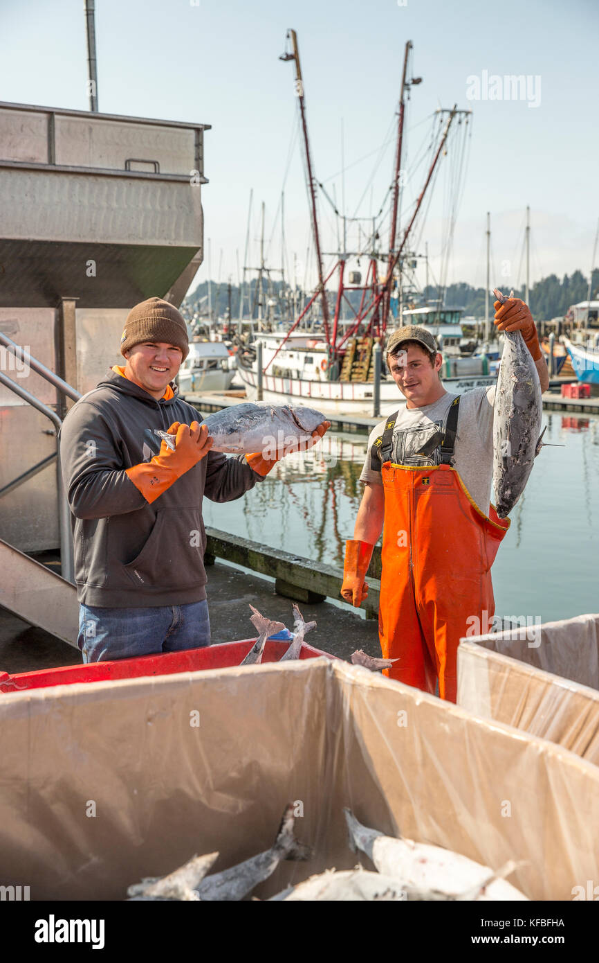 USA, Washington State, Ilwaco, the Port of Ilwaco located on the Southwest coast of Washington
