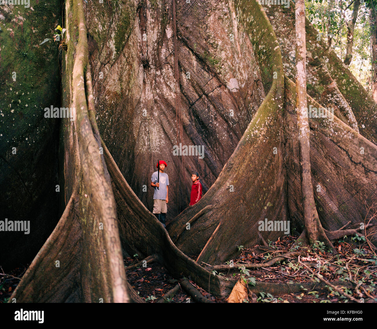 PERU, Amazon Rainforest, South America, Latin America, two boys