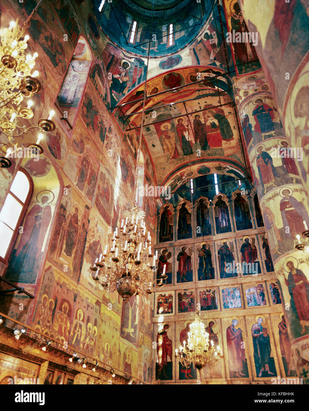 Russia Moscow Kremlin Interior Of Cathedral With Candle Chandelier Stock Photo Alamy Russia Moscow Kremlin Interior Of Cathedral With Candle Chandelier Stock Photo Alamy