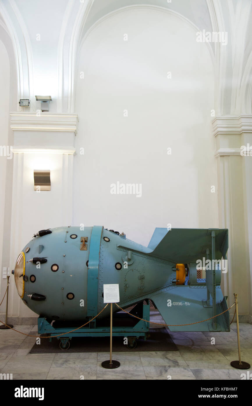 RUSSIA, Moscow. The first Soviet nuclear bomb on view at the Stock