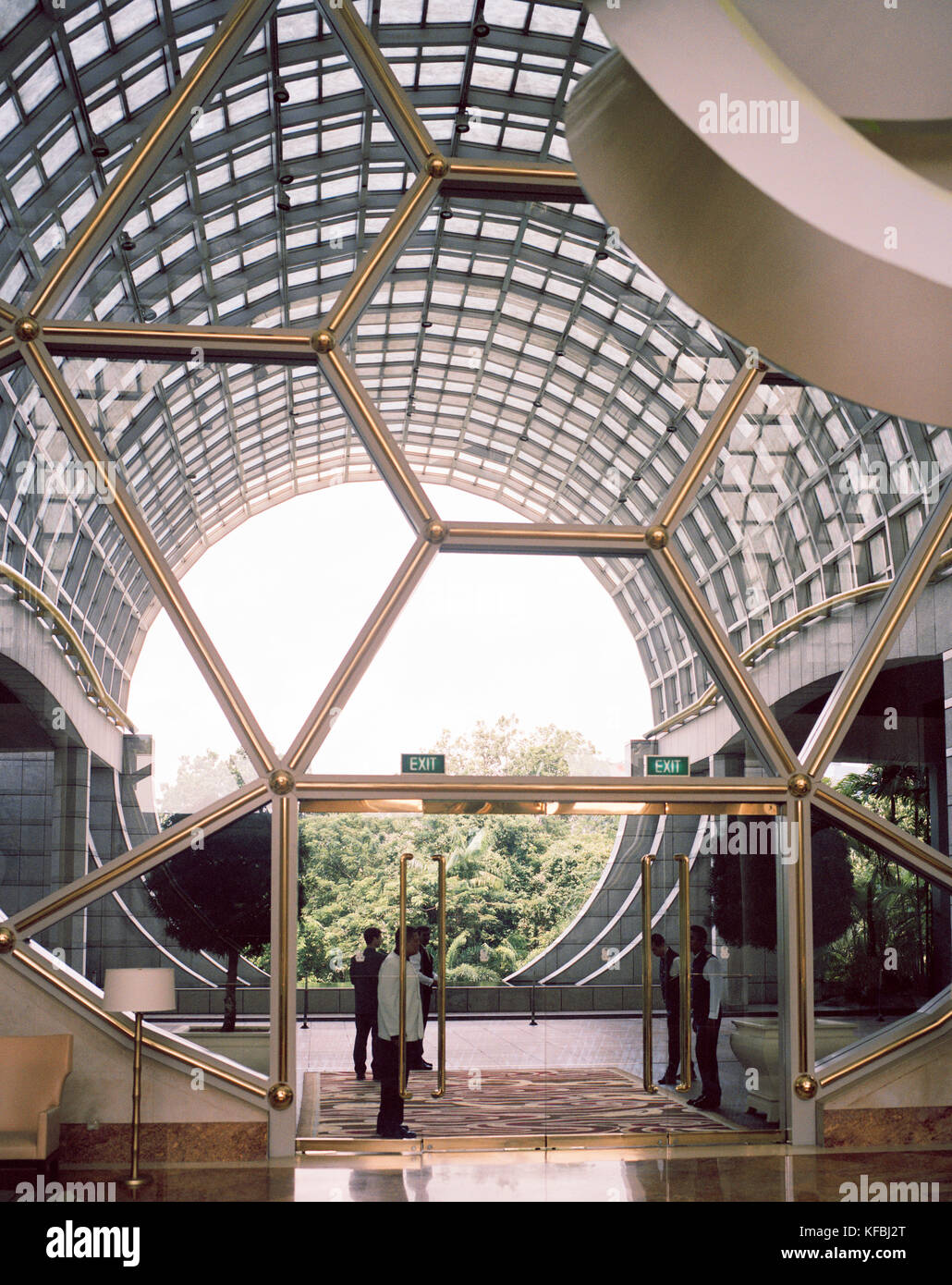 SINGAPORE, Asia, lobby and entrance of Ritz Carlton hotel Stock Photo ...