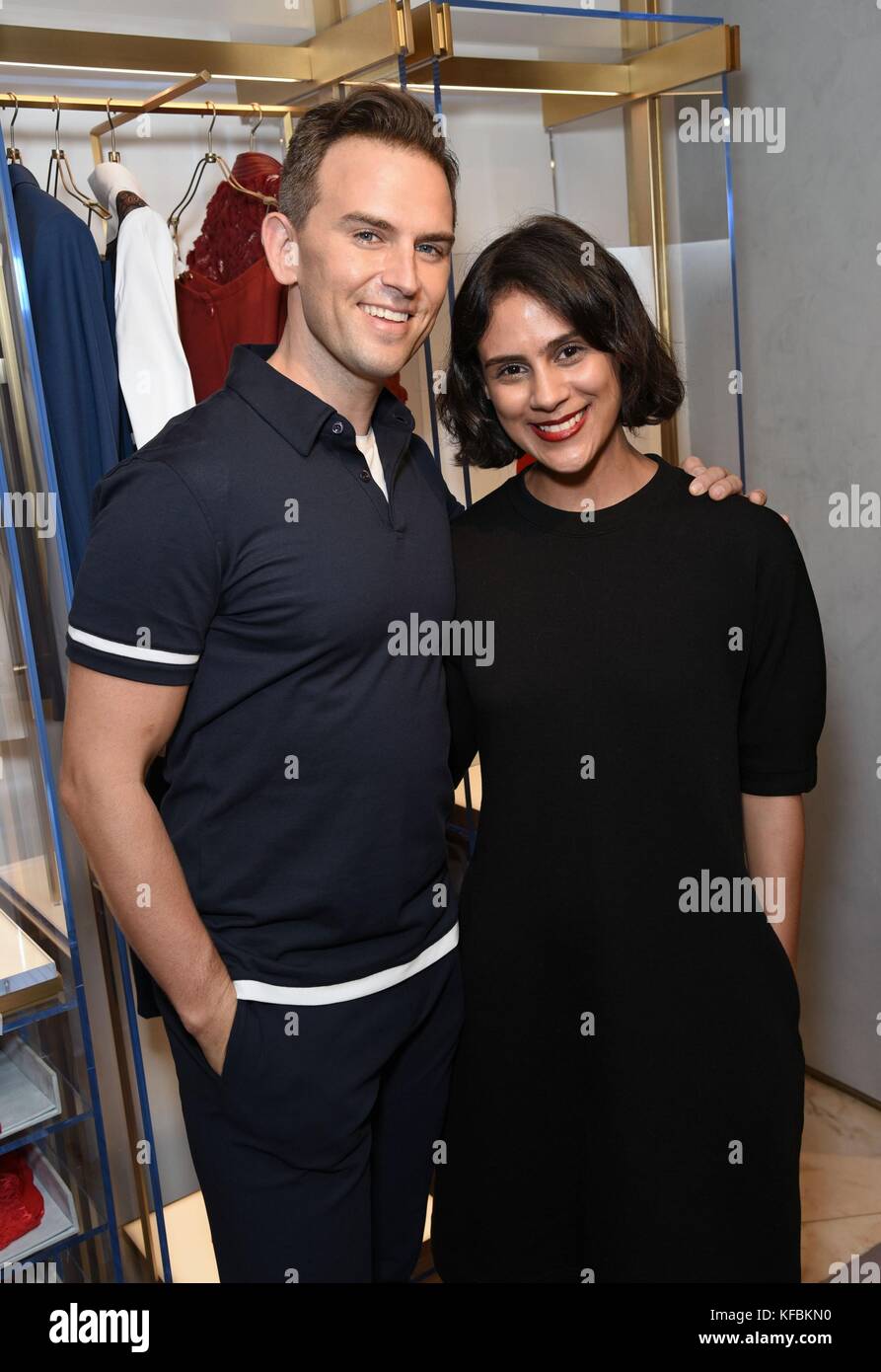 New York, NY, USA. 26th Oct, 2017. Daniel Reichard, Denise Martinez at  arrivals for LA PERLA Partners with Broadway Cares/Equity Fights AIDS, La  Perla, New York, NY October 26, 2017. Credit: Derek