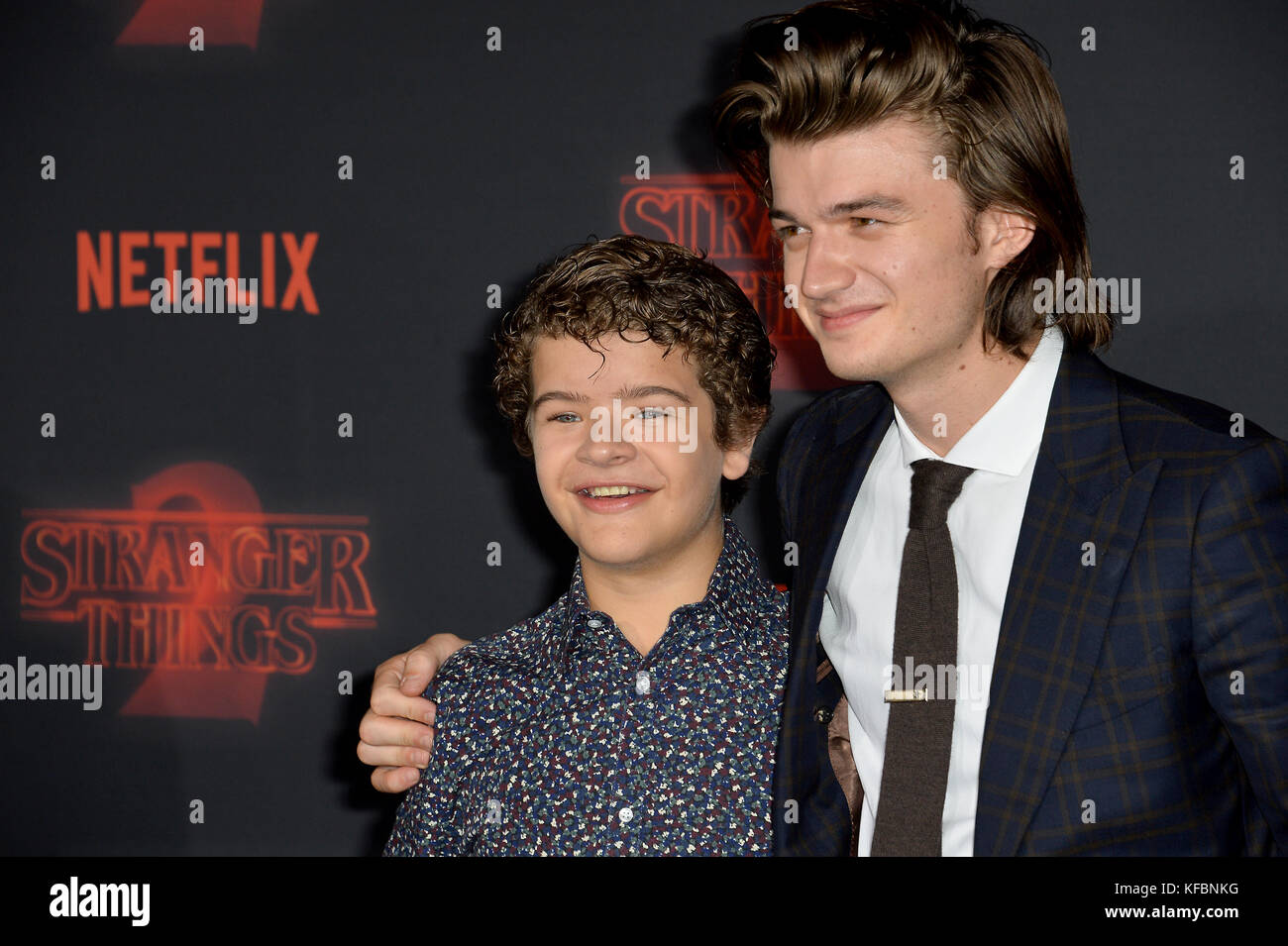 Los Angeles, Usa. 26th Oct, 2017. Gaten Matarazzo & Joe Keery At The 