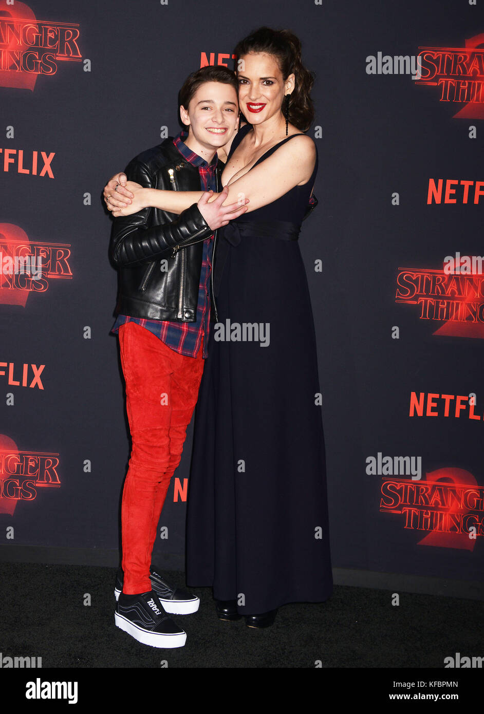 Noah schnapp 016 arrives at the premiere of netflixs hi-res stock