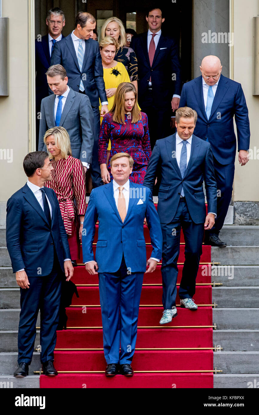 King Willem-Alexander of The Netherlands with Prime minister Mark Rutte ...