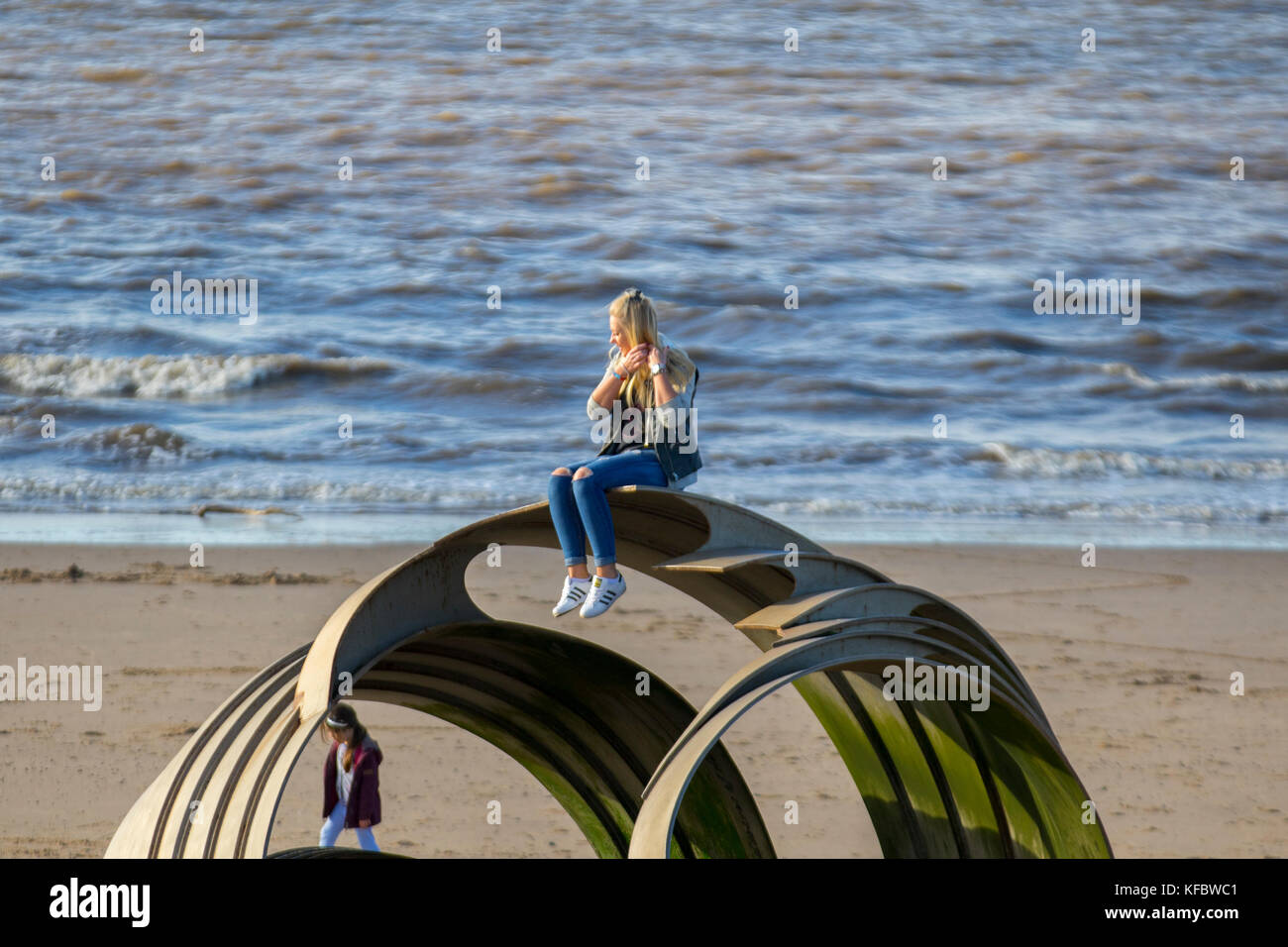 Mary's shell metal beach sculpture by Stephen Broadbent Thornton