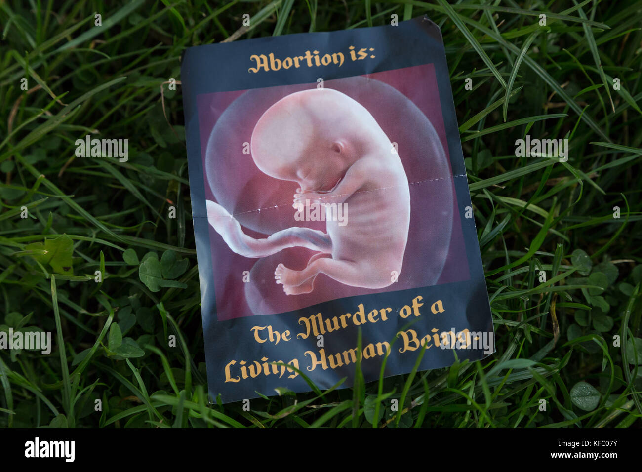 Ealing, west London, UK. 27th Oct, 2017. On the 50th anniversary of the UK's abortion act, Christian anti-abortion protesters continue their vigils near Marie Stopes clinic in Ealing. Credit: Guy Corbishley/Alamy Live News Stock Photo