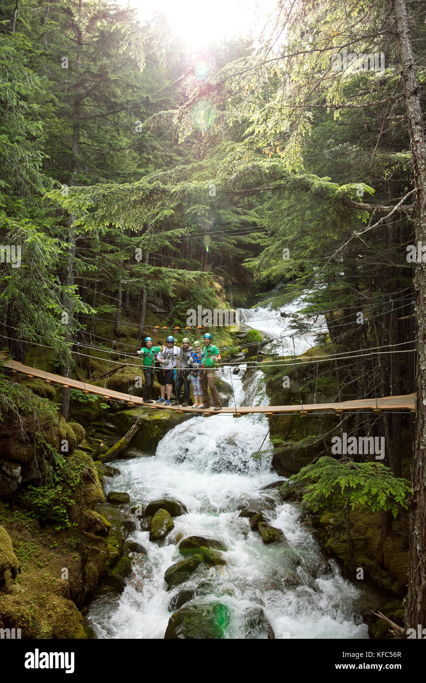 USA Alaska, Sitka, the Grizzly Falls Zipline Expedition in the area of