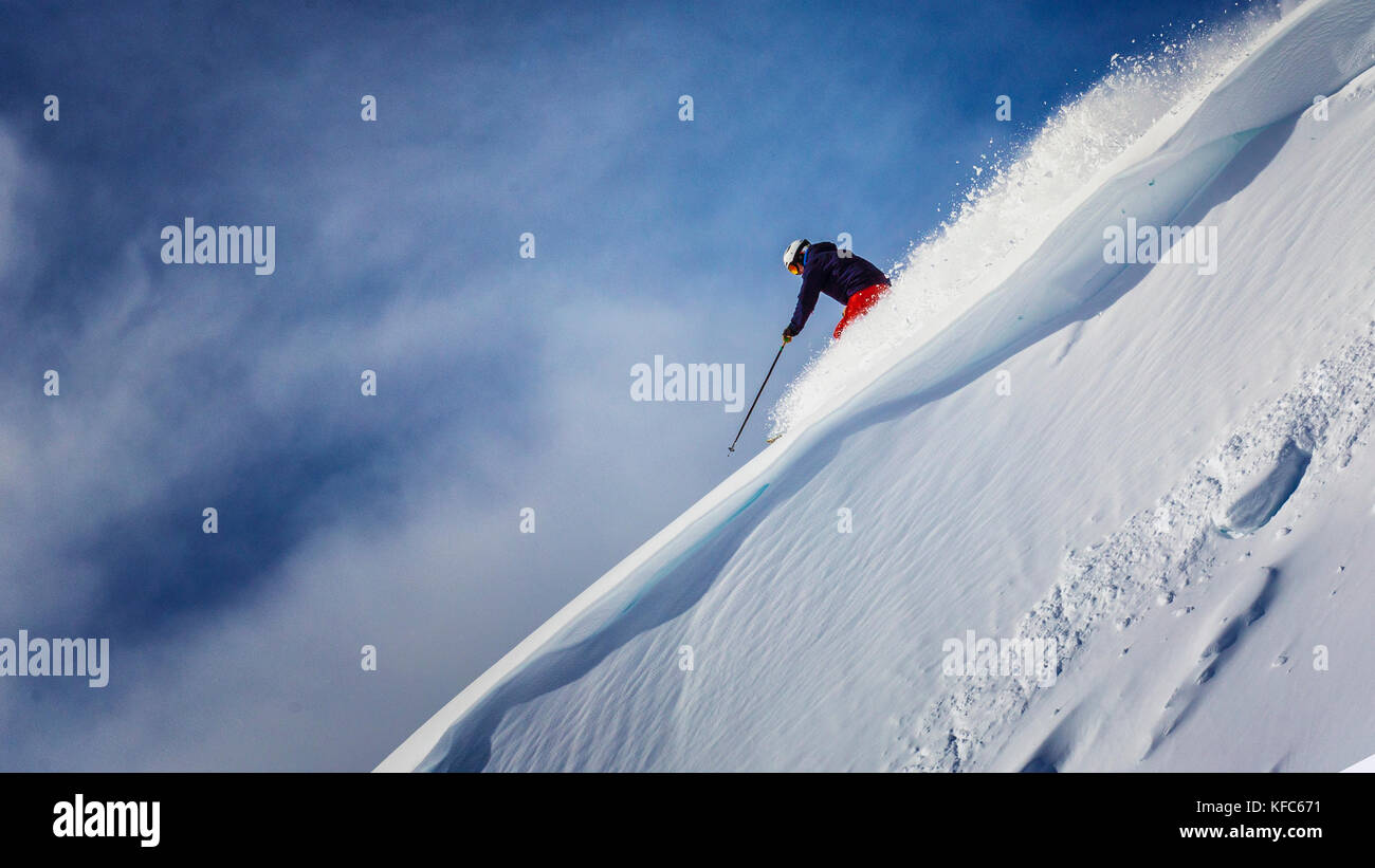 extreme skiing Stock Photo