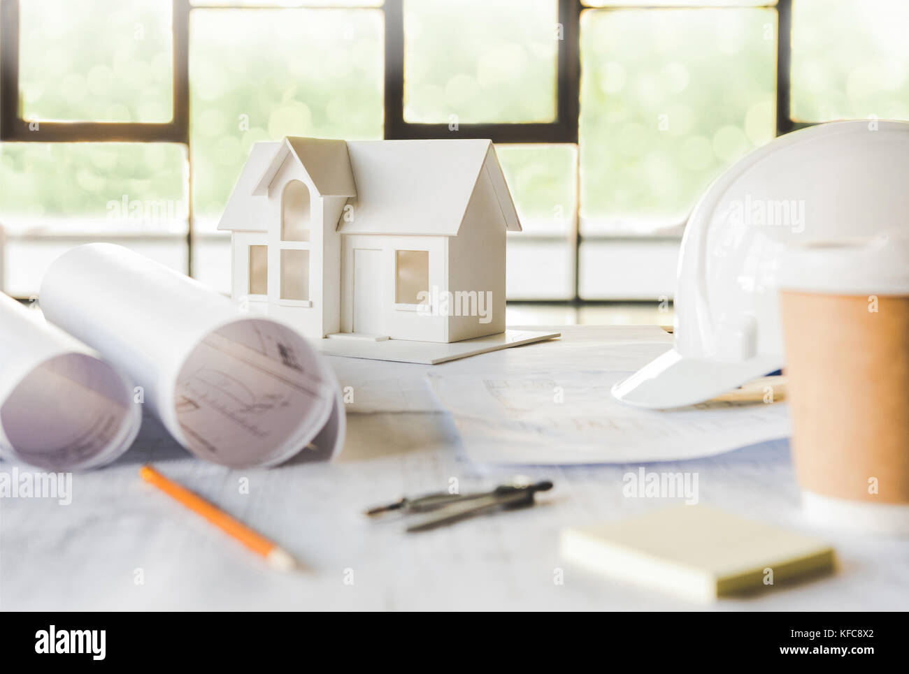 house model and architecture equipment Stock Photo