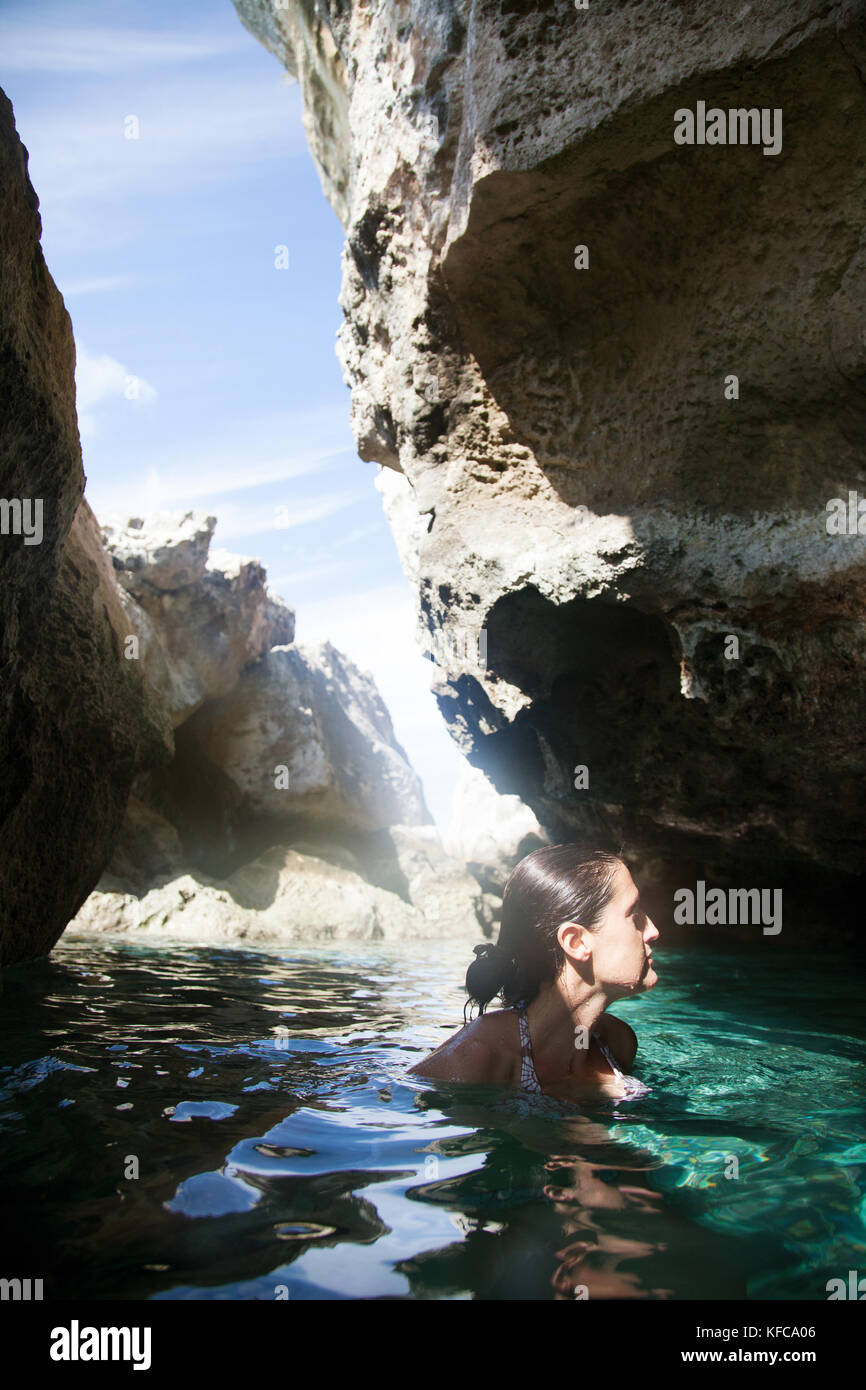 EXUMA, Bahamas. Snorkeling and exploring around and inside the