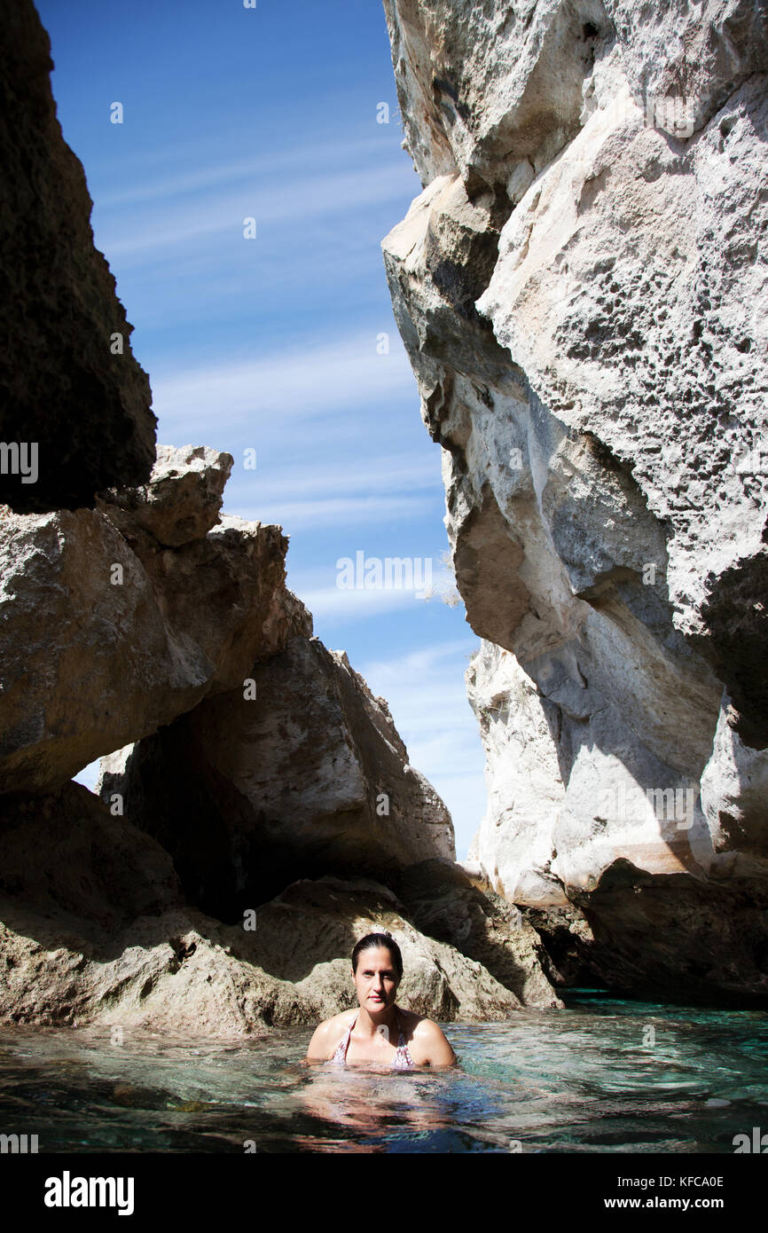 EXUMA, Bahamas. Snorkeling and exploring around and inside the