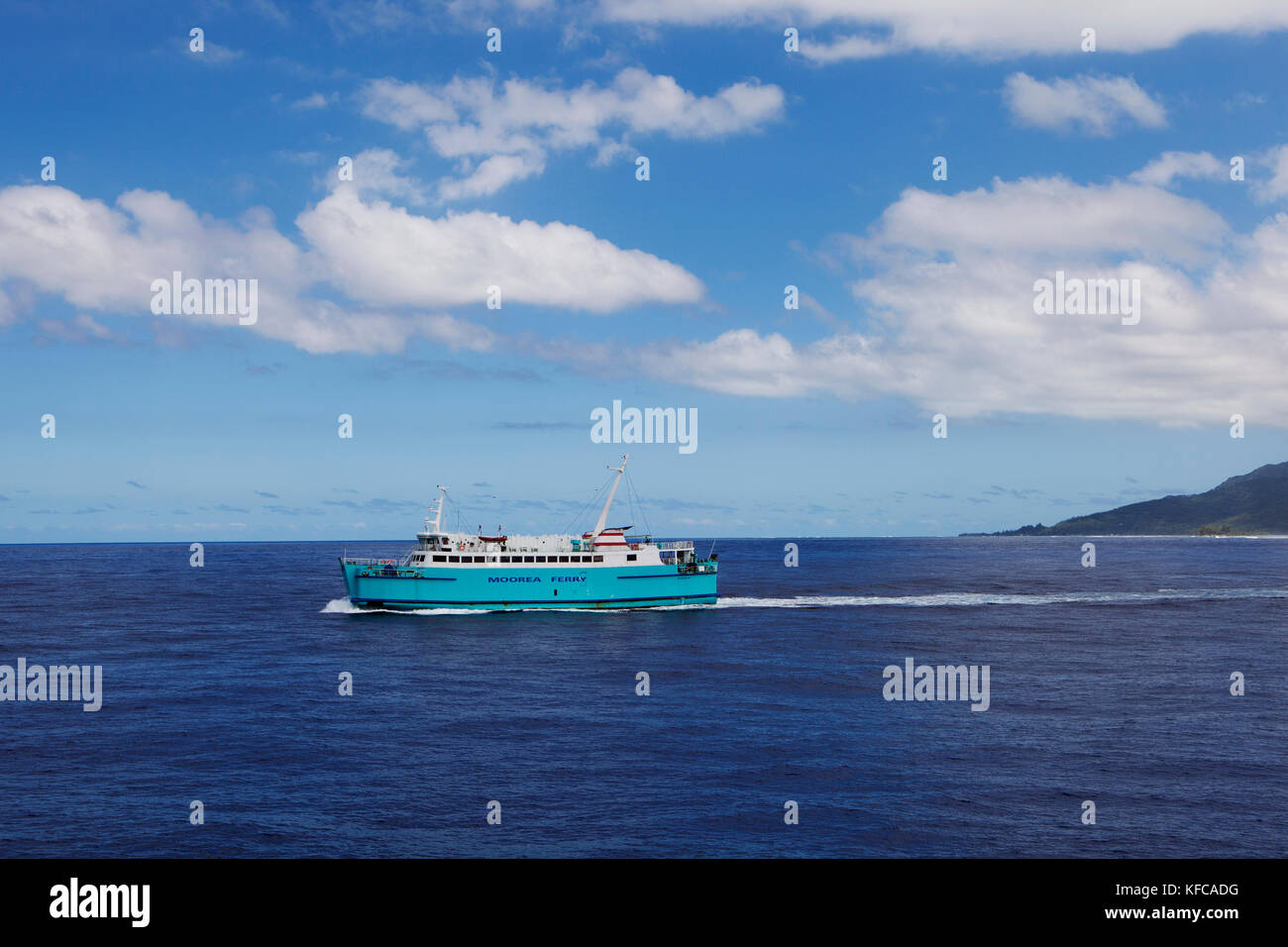 FRENCH POLYNESIA, Moorea. The Ferry to Papeete, Tahiti Stock Photo Alamy