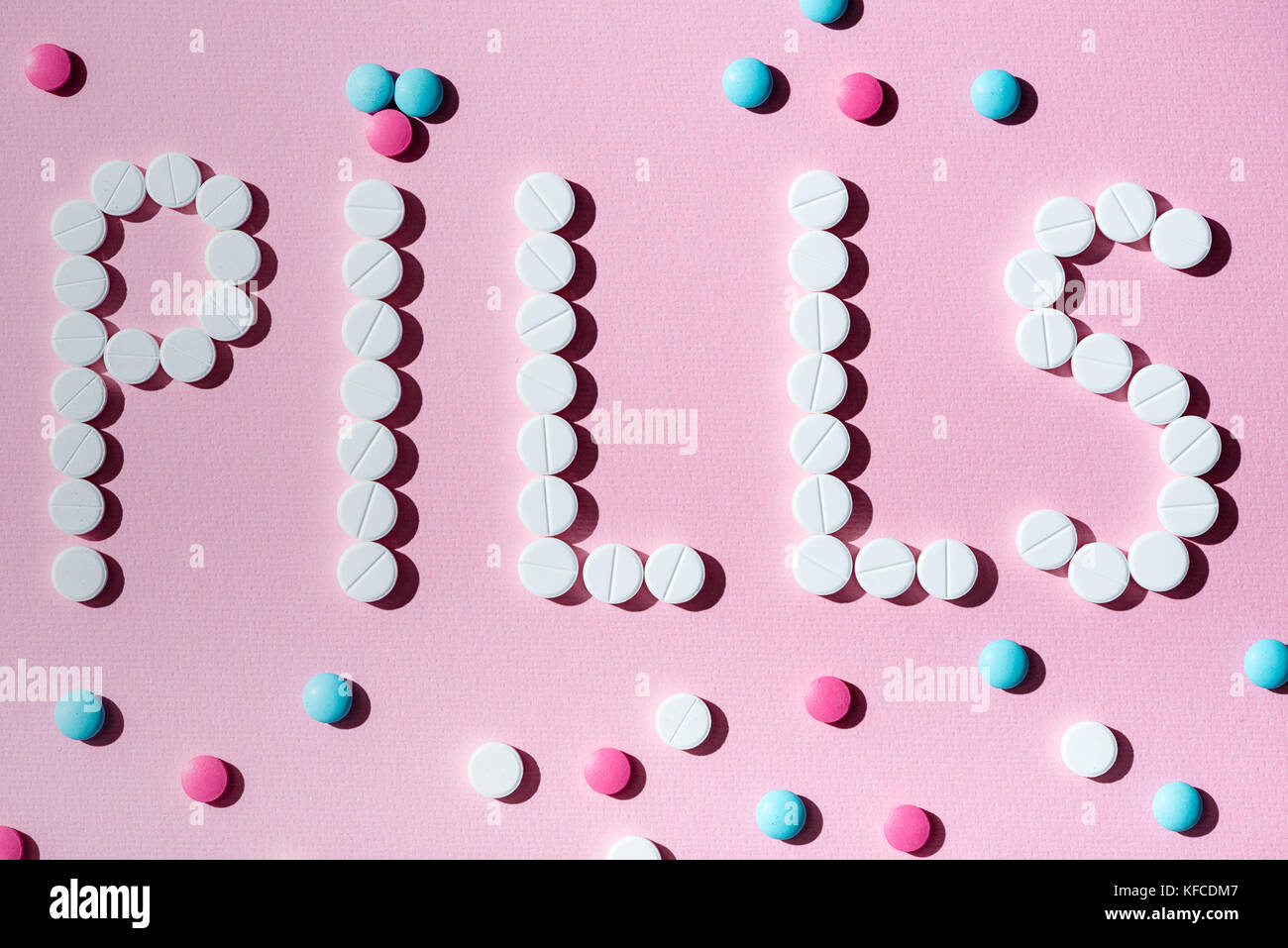 word pills from medicines Stock Photo Alamy