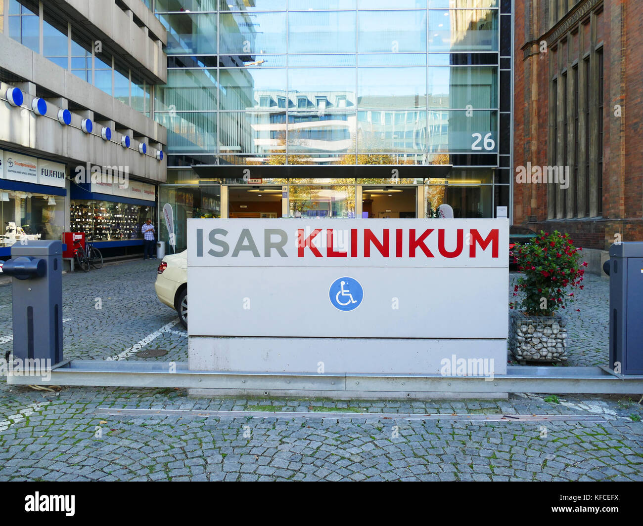 Isar Klinikum private Clinic in Munich city Germany Europe. Quite a lot of foreign patients from Asian Arabic country come here for medical treatment  Stock Photo