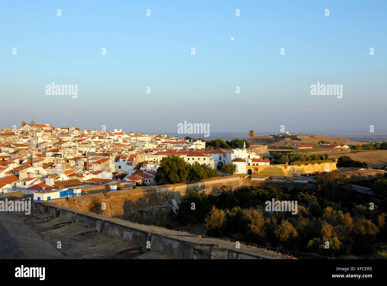 The city of Elvas and his 17th century fortifications, the biggest city bulwark fortifications in the world. A UNESCO World Heritage Site. Alentejo, P Stock Photo