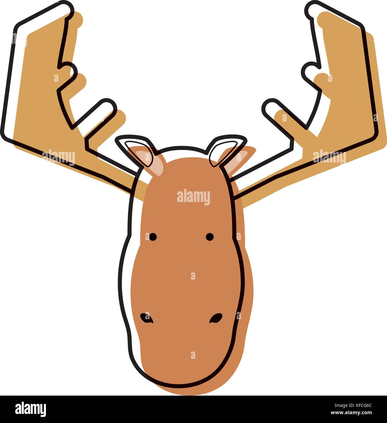 cartoon moose icon Stock Vector Image & Art Alamy