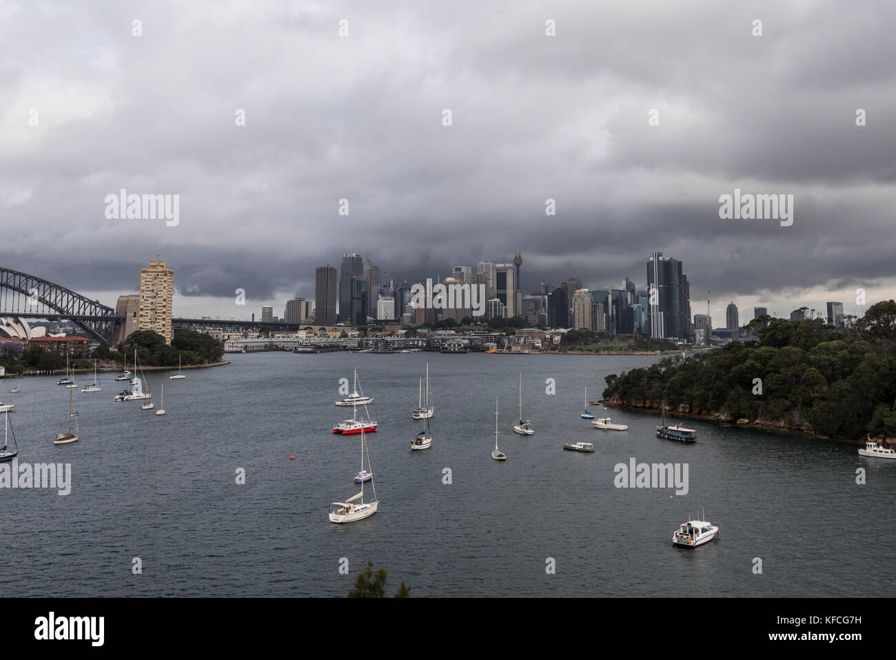Storm clouds over Sydney Stock Photo