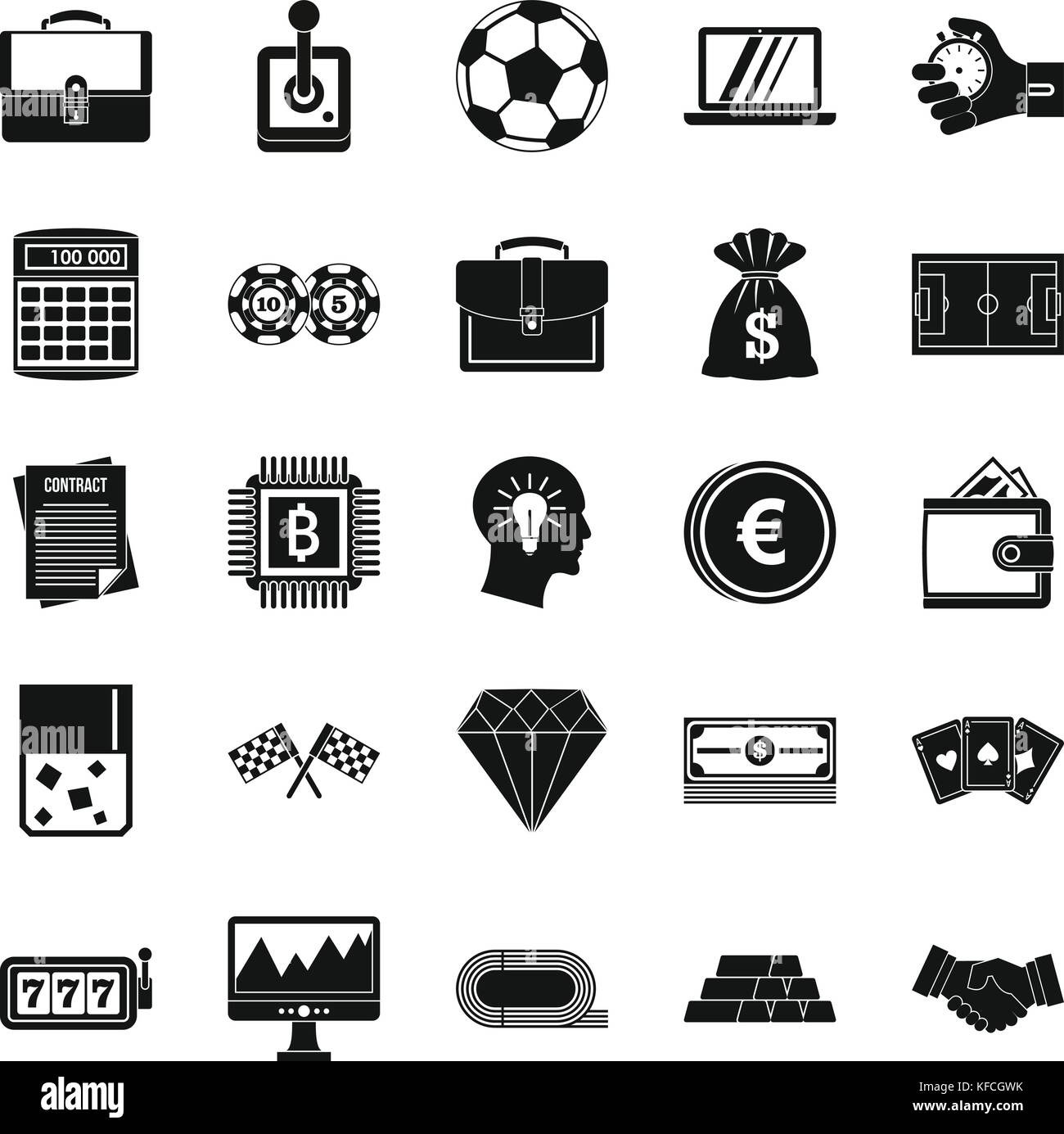 Totalizator icons set, simple style Stock Vector Image & Art - Alamy