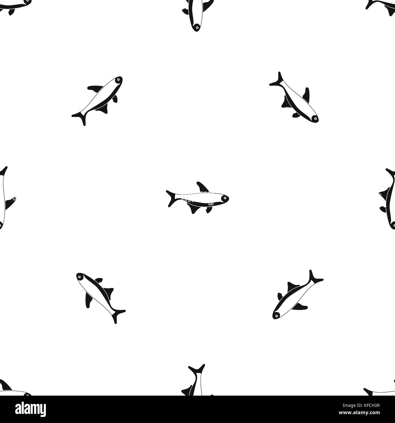 Fish pattern seamless black Stock Vector Image & Art Alamy