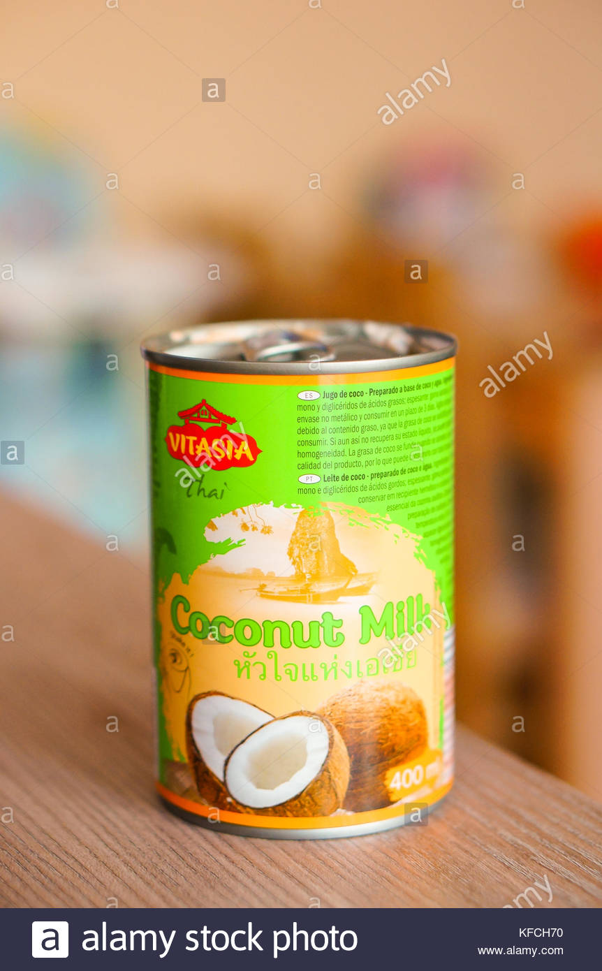Coconut Milk Can Stock Photos & Coconut Milk Can Stock Images Alamy