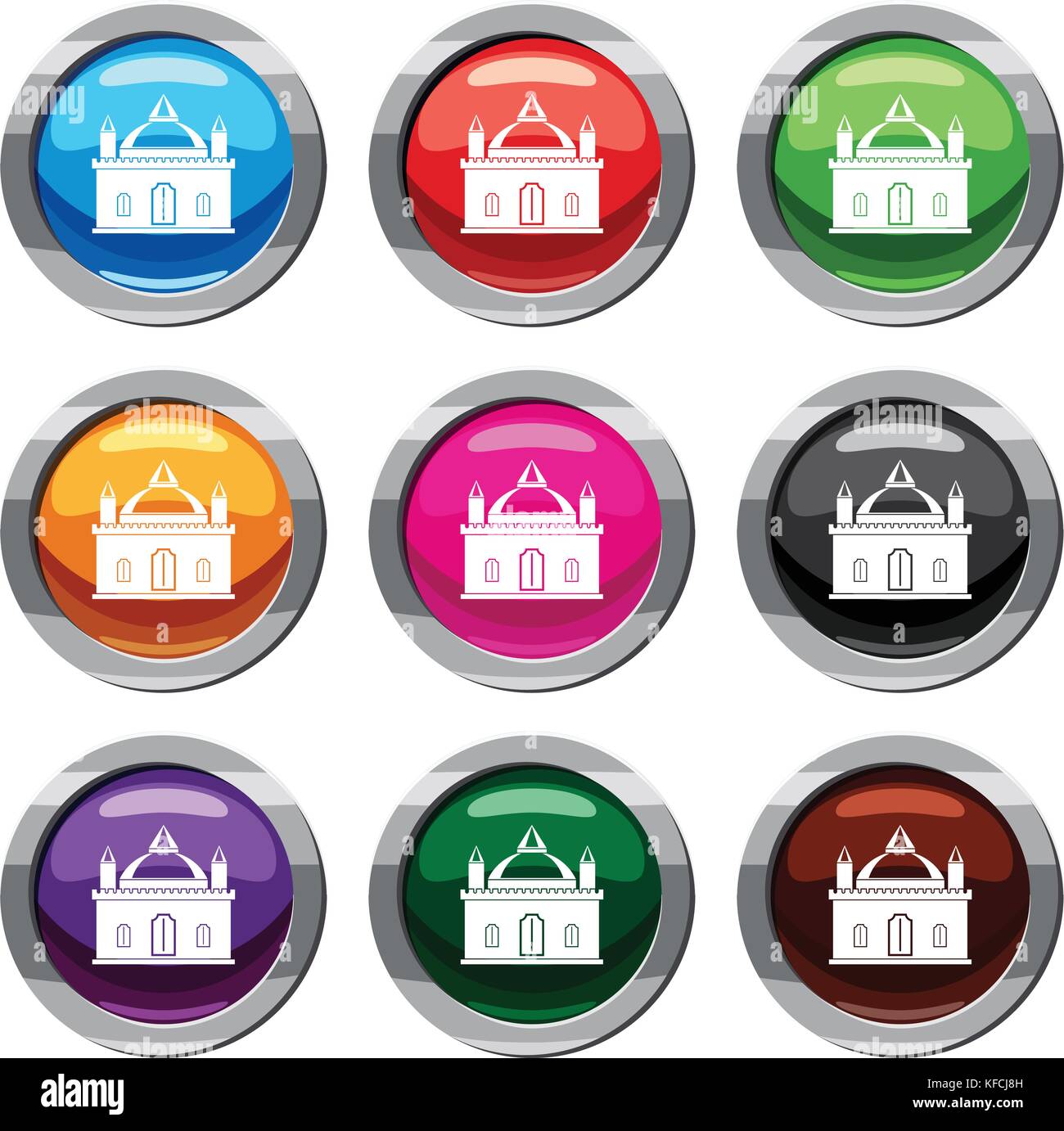 Royal castle set 9 collection Stock Vector Image & Art - Alamy