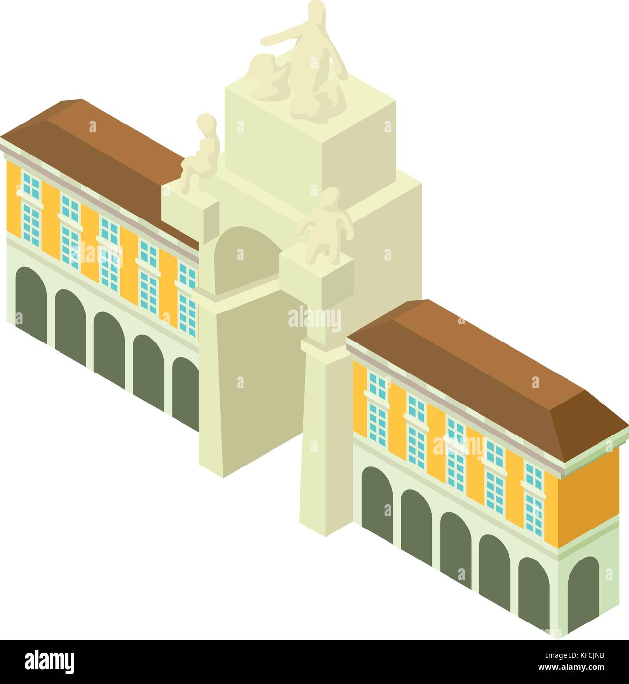 Building icon, isometric style Stock Vector Image & Art - Alamy