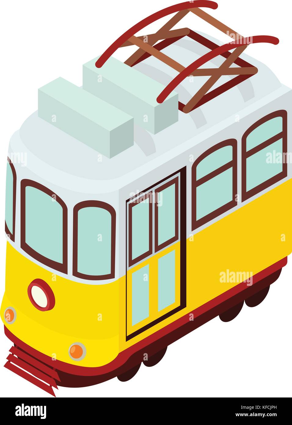 Tram icon, isometric style Stock Vector Image & Art - Alamy