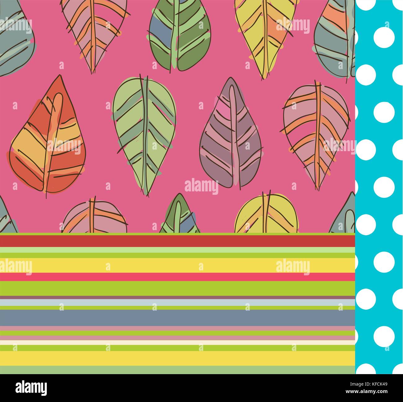 Bright seamless seasonal patterns set, autumn Stock Vector Image & Art