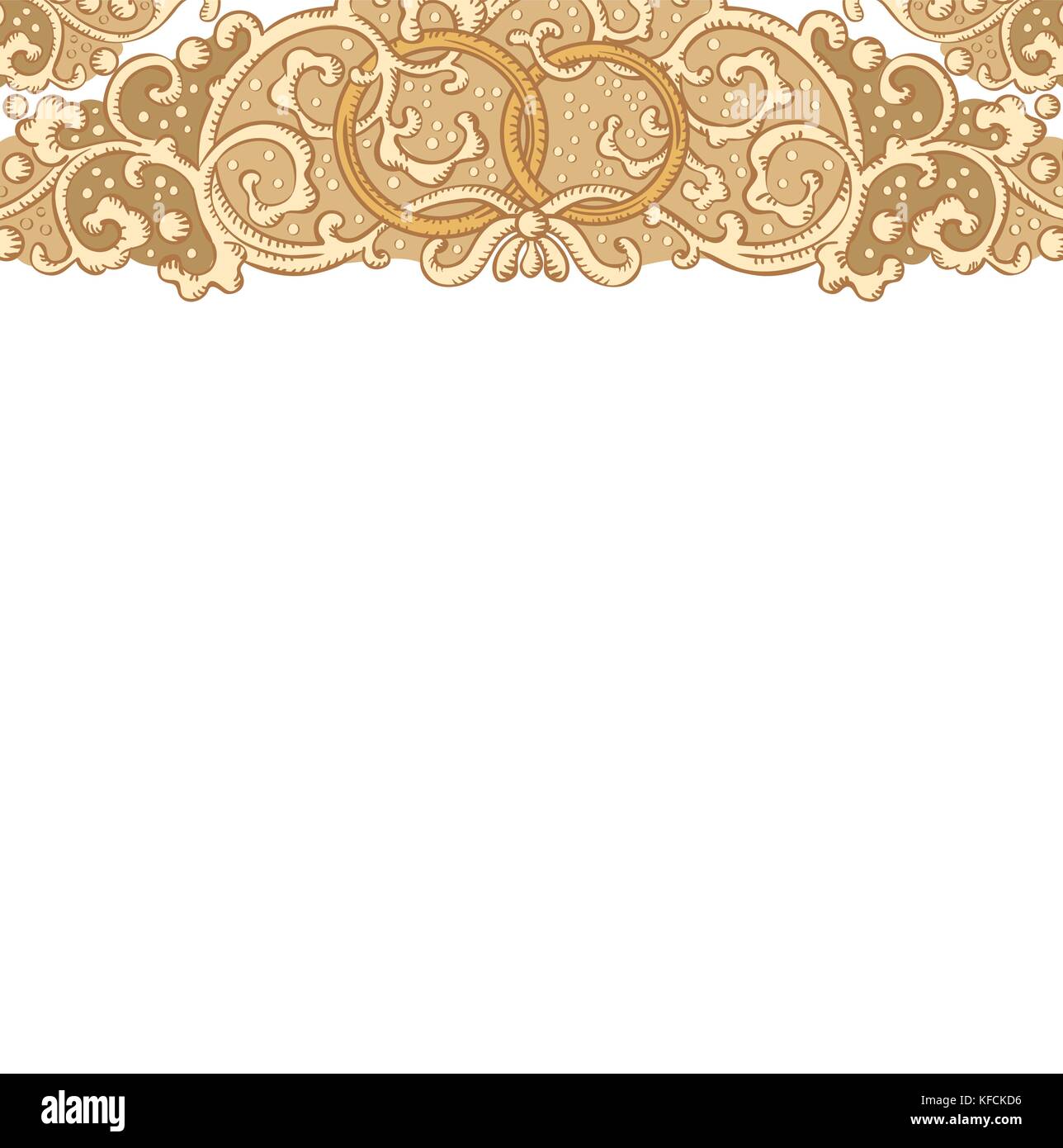 Seamless detailed lace pattern on beige background