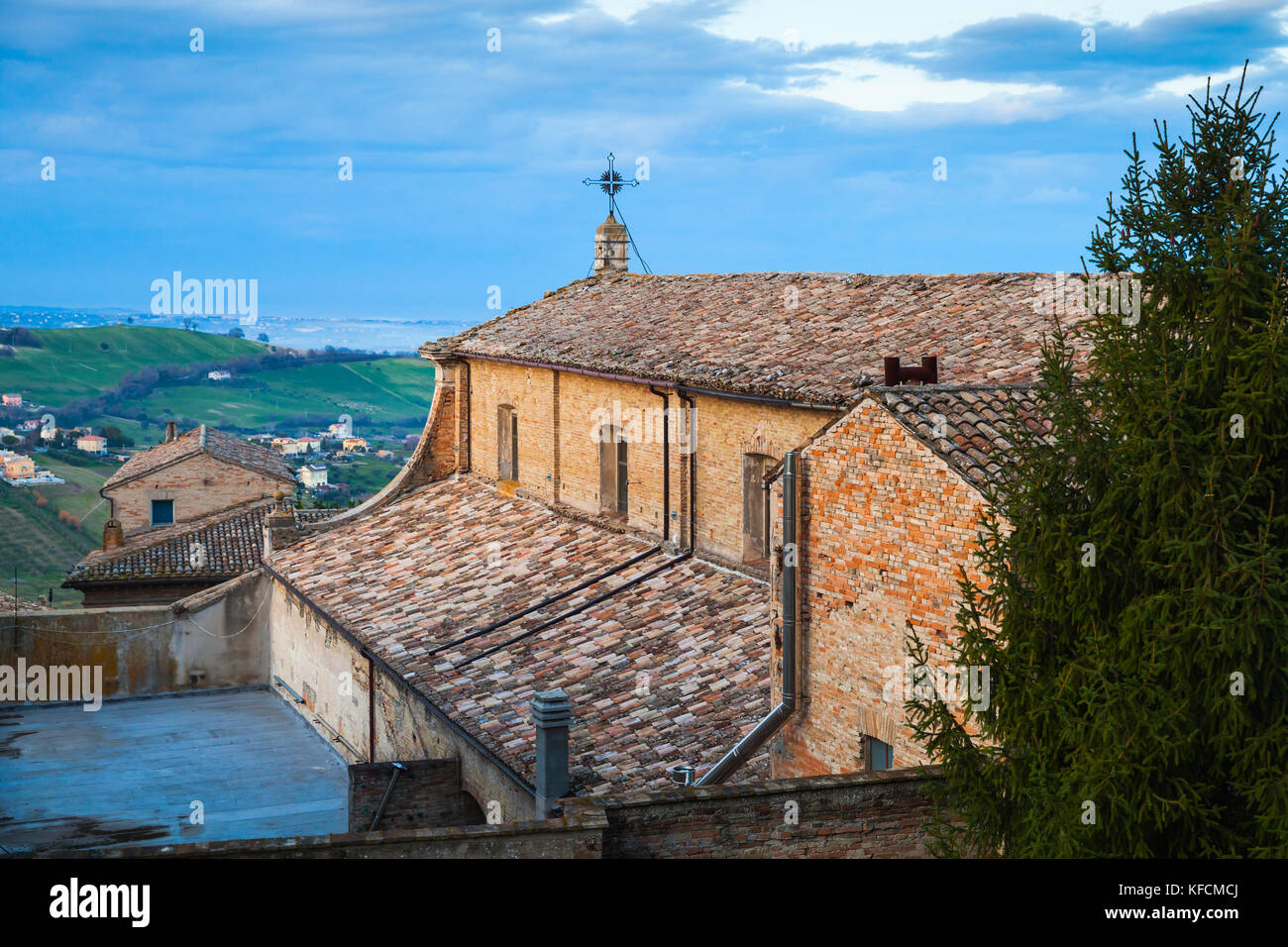Chiesa Del Carmine. Catholic church in Fermo, region of Marche, Italy Stock Photo