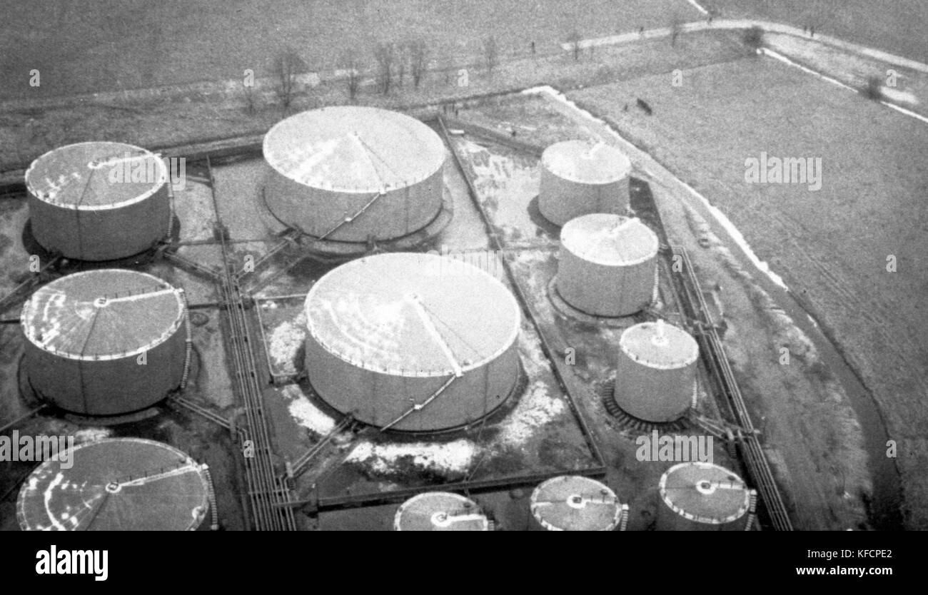 Aerial photograph of the site at Canvey Island, Essex, of the Texaco