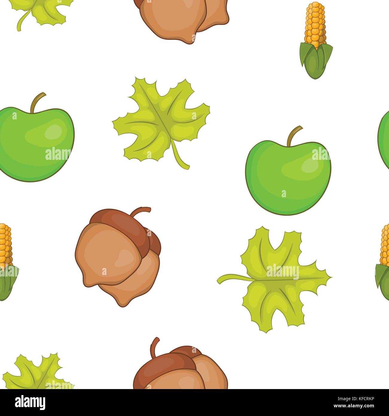 Fall season pattern, cartoon style Stock Vector Image & Art - Alamy