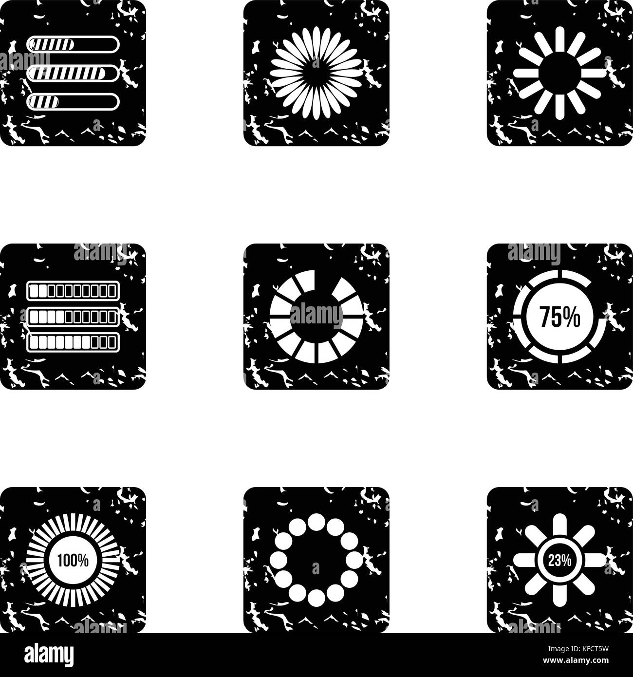 Download page icons set, grunge style Stock Vector Image & Art - Alamy