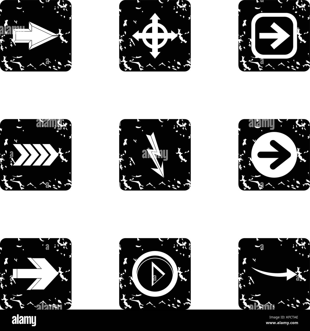 Arrow icons set, grunge style Stock Vector Image & Art - Alamy