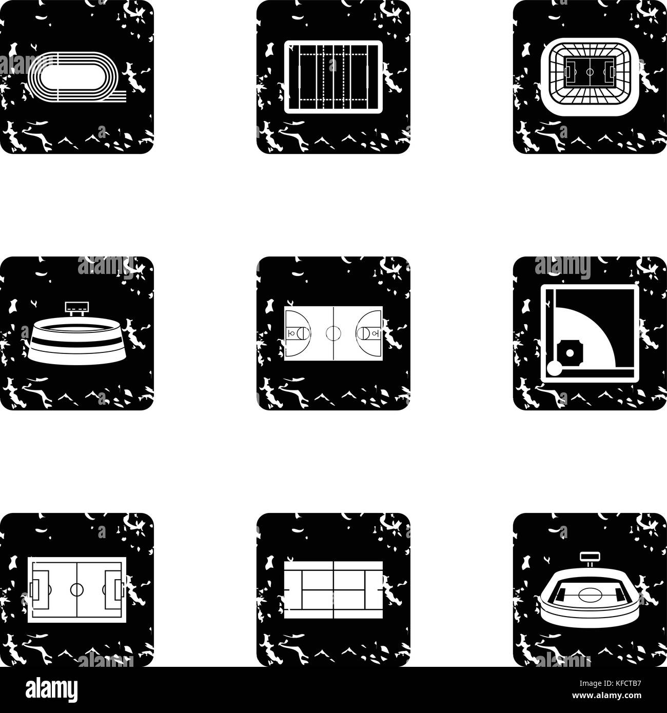 Championship icons set, grunge style Stock Vector Image & Art - Alamy