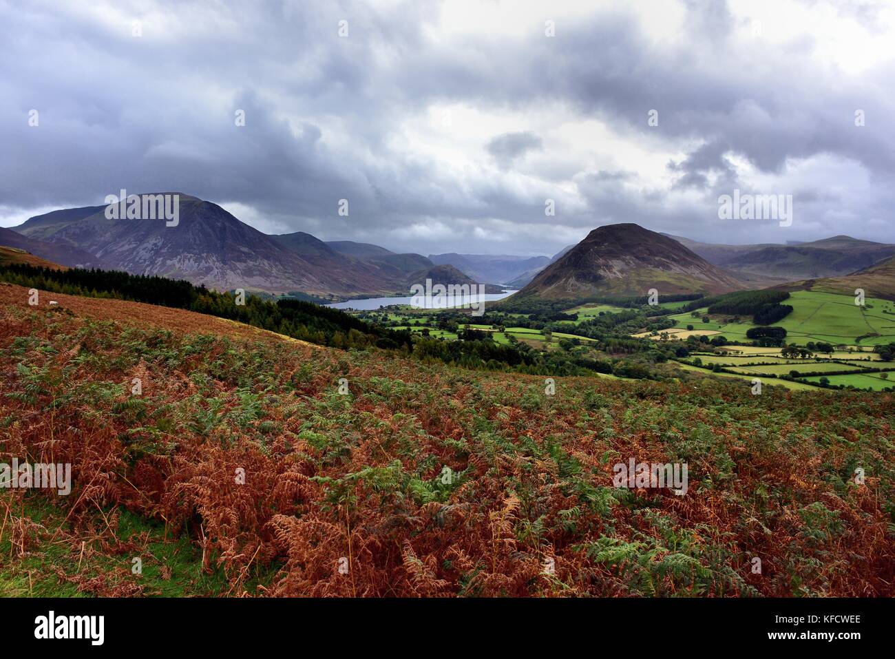Dark clouds over the Cumbrian Mountains Stock Photo - Alamy