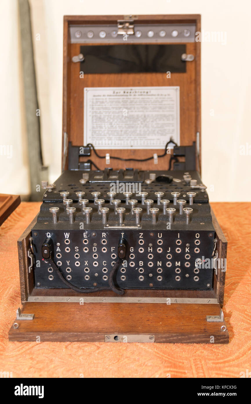 The Enigma Cipher Coding Machine From World War Ii Stock Photo Alamy