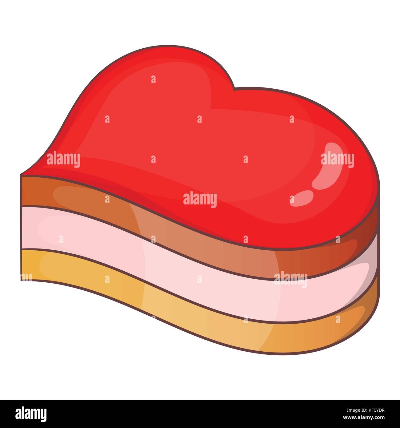 Heartshaped cake icon, cartoon style Stock Vector Image & Art Alamy