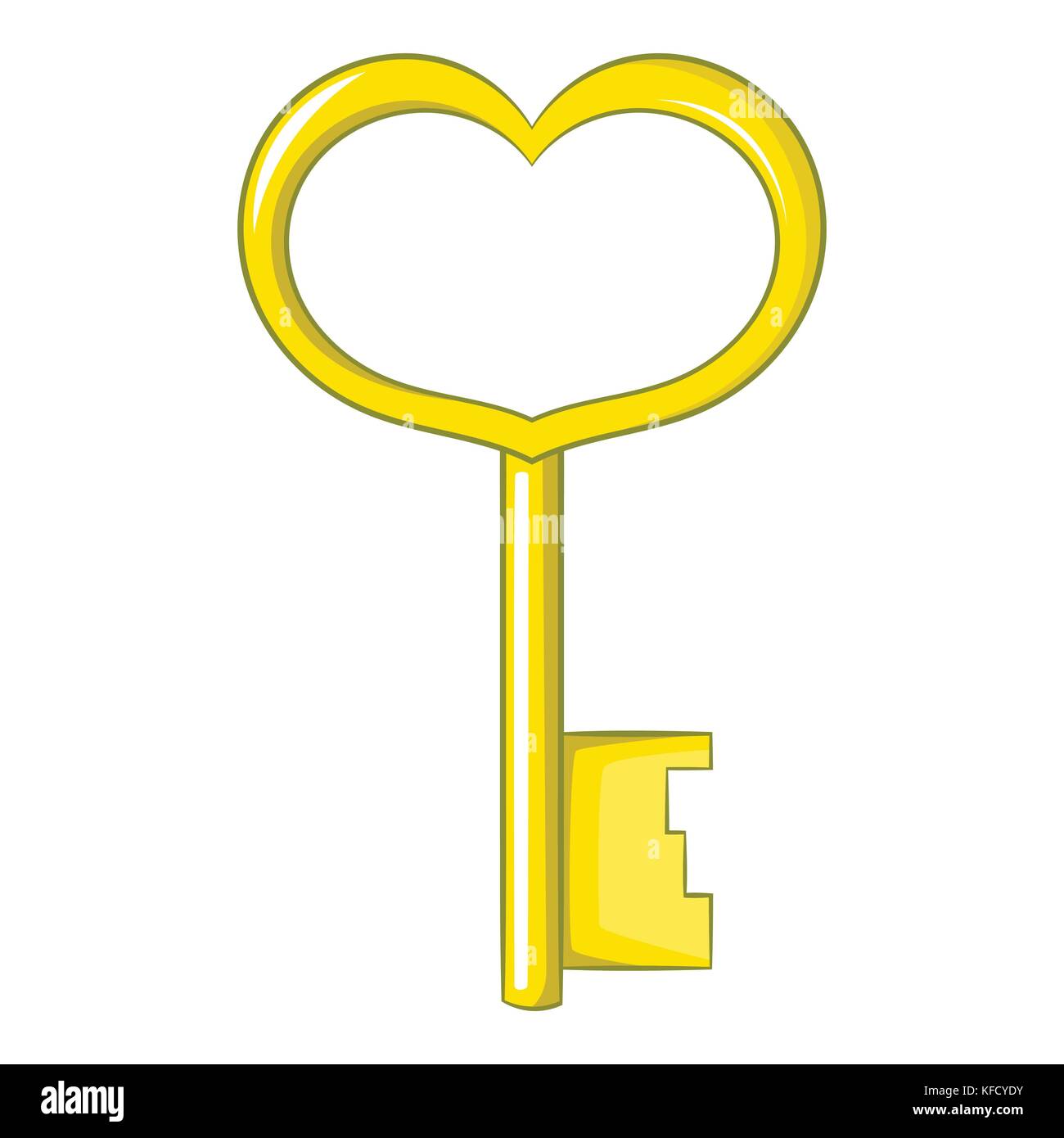 Key in heart shape icon, cartoon style Stock Vector Image & Art - Alamy