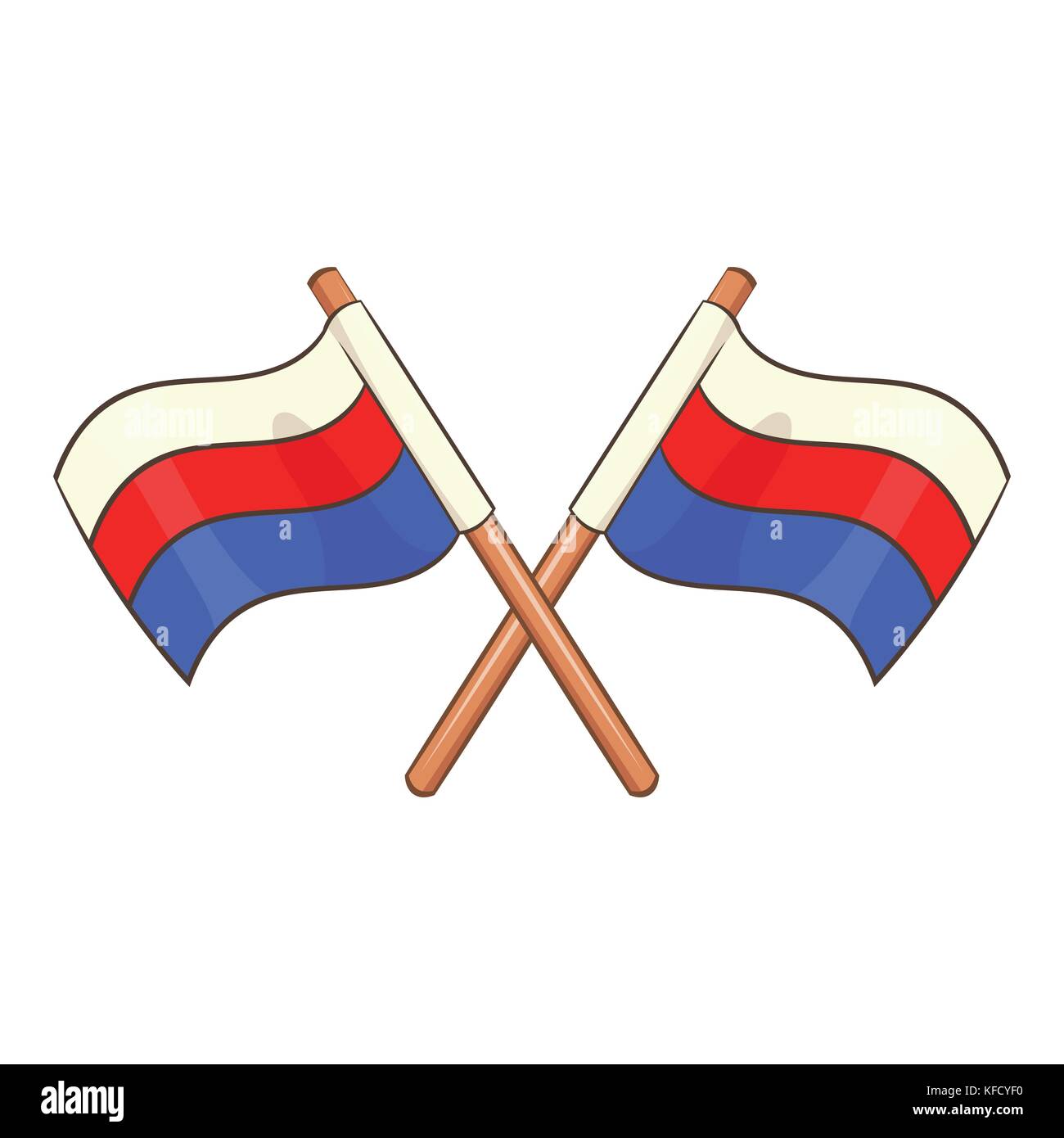 Russia flag. National realistic flag of Russian Federation. Stock Vector