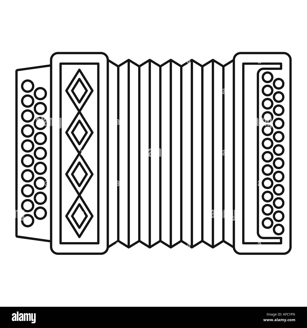 Accordion icon, outline style Stock Vector Image &amp; Art - Alamy