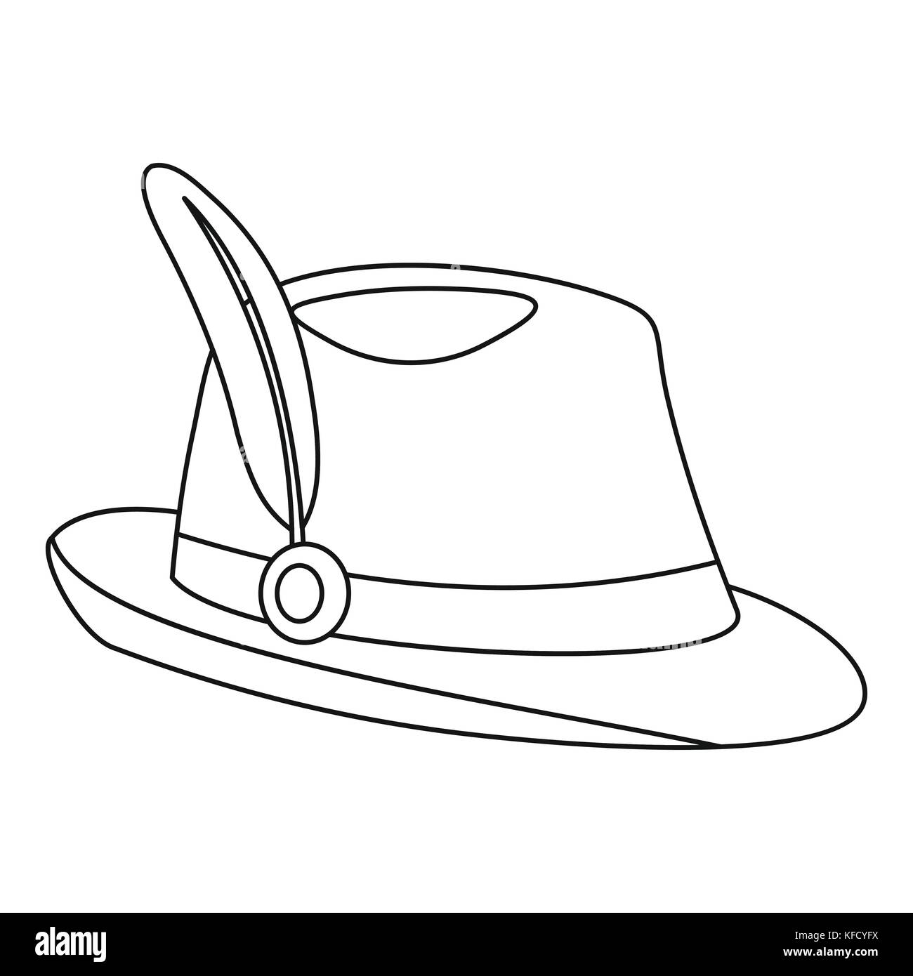 Tirol hat icon, outline style Stock Vector Image & Art - Alamy