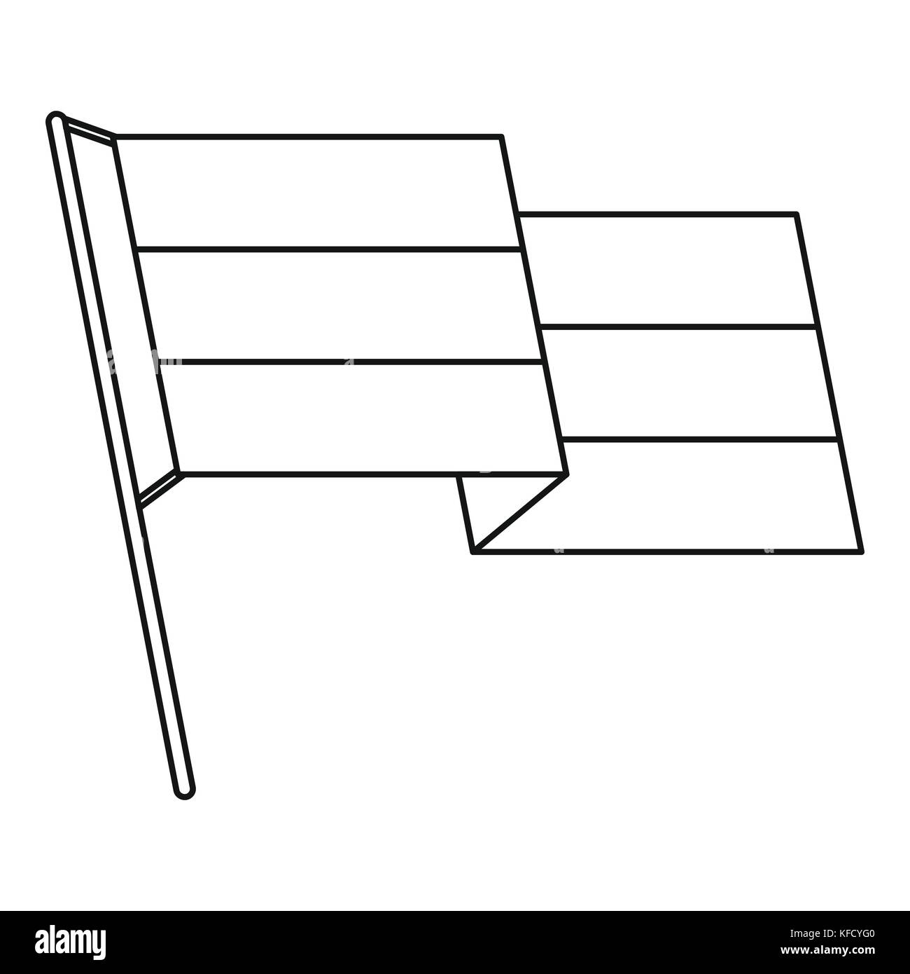 Germany flag icon, outline style Stock Vector Image & Art - Alamy