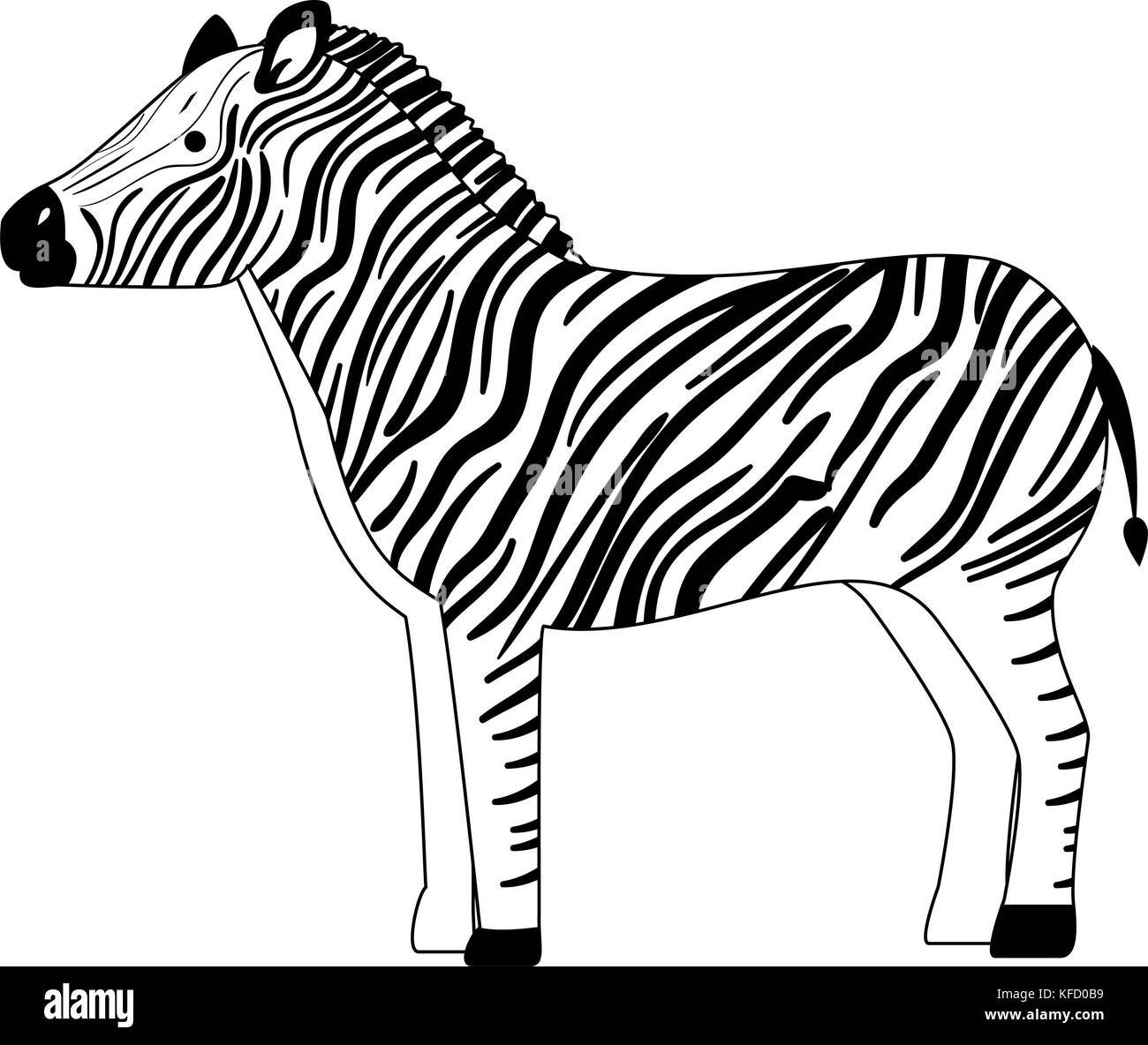 wild zebra isolated icon vector illustration design Stock Vector Image ...